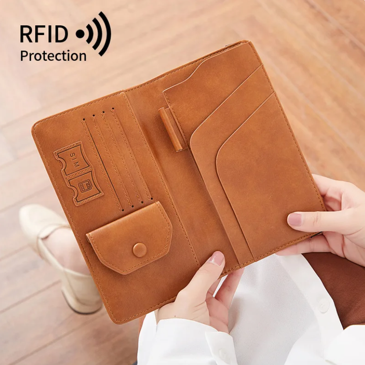 Secure Travels Leather Passport Case